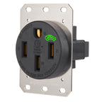 50 Amp EV Charging Outlet, NEMA 14-50R Heavy Duty Receptacle, Allen Screws Wiring, Industrial Grade, 3-Pole, 4-Wire, 125/250VAC, Black, ETL Listed