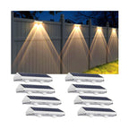 Solar Fence Lights Outdoor - 2700/4000/6000K 3 Mode, 8 Pack Solar Fence Lights Outdoor Waterproof LED, Fence Light Solar Powered for Outside, Backyard, Railing, Step, Patio,Wall and Home Improvement