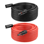 8 AWG Solar Extension Cable 50FT Black + 50FT Red, 8 Gauge Solar Panel Wire Male to Female Tinned Copper Wire for Solar Panel, Automotive, RV, Boat, Outdoors