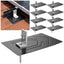 Otoolling 12 Pack Solar Racking Aluminum L Bracket with Flashing for Solar Panel Mounting PV Module Roof Racking Kit for Asphalt Shingle Composition Roofs Waterproof with EPDM Gasket Hardware(12inch)