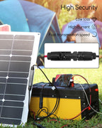 PNYZIK Upgraded 6-in-1 Solar Connector Kit 3.93Ft for Portable Motors and Solar Panels/Motors, 100CM Universal Solar Adapter Connecting Harness with Female and Male Connectors, 1 Pc