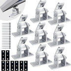 Solar Panel Mounting Brackets, 8PCS Adjustable RV Solar Panel Mount, Tilt Angle 10-60 Roof Mounting Kit for Solar Panels 400 W, 500 W