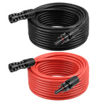 8 AWG Solar Extension Cable 50FT Black + 50FT Red, 8 Gauge Solar Panel Wire Male to Female Tinned Copper Wire for Solar Panel, Automotive, RV, Boat, Outdoors