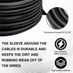 XRDS -RF 8AWG Tinned Copper Wire with Anderson-Style 50A Connectors 2FT, Heavy-Duty Battery Extension Cable for Solar Panel, Inverter, and RV Applications