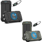BLAVOR 2 Pack Solar Charger Power Bank 10,000mAh, Portable Wireless Charger, 20W Fast Charging External Battery Pack with USB C for Cell Phones