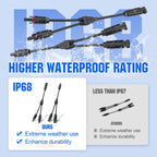 ECO-WORTHY Solar Connectors Y Branch Parallel PV Adapter Cable Wire Plug Tool Kit for Solar Panel(M/FF+F/MM)