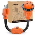 Nilight EV Adapter Cord 30 Amp to 50 Amp 4 Prong Pure Copper New Dryer Outlet to EV Plug Conversion Heavy Duty 10 Gauge Wire Nema 14-30P to 14-50R 30M/50F for Level 2 EVs Using