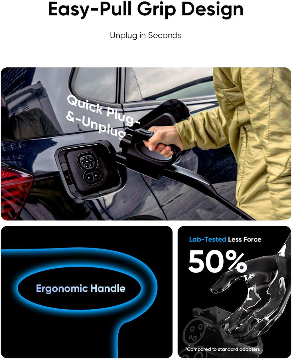 NACS to CCS Electric Vehicle Adapter, Max 500A 1000V Fast NACS DC Adapter Compatible with Tesla Supercharger V3/V4 [Check with Your Automaker for Compatibility]