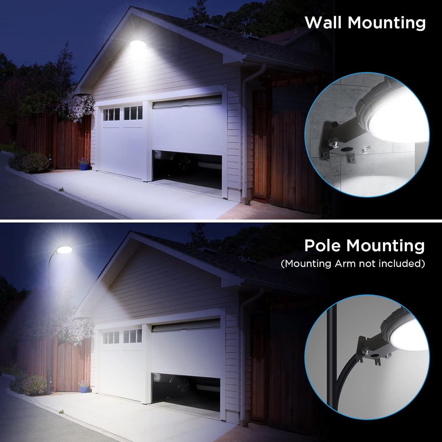 deerdance LED Barn Light, 80W 120V Hardwired Dusk to Dawn Outdoor Lighting with 10000LM 5000K Daylight, IP65 Waterproof Area Street Lights for Outdoor Barns Farmhouse Garage Yard Warehouse (1Pack)