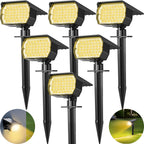 Tadyreal Solar Spot Lights Outdoor 10 Pack, [46 LED/3 Modes] Solar Landscape Spotlights Waterproof, 2-in-1 Auto On/Off Solar Powered Lights for Outside Yard Garden Wall Pathway(Cool White)