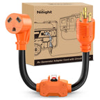 Nilight EV Adapter Cord 30 Amp to 50 Amp 4 Prong Pure Copper New Dryer Outlet to EV Plug Conversion Heavy Duty 10 Gauge Wire Nema 14-30P to 14-50R 30M/50F for Level 2 EVs Using