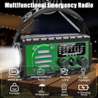 Aivica 20000mah Emergency Radio, SW/NOAA/AM/FM Weather Radio, Solar Powered Hand Crank Chager with Bige Batery Powered,Portable,Cellphone Charge,SOS,Flashlight for Emergency/Home