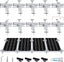 Solar Panel Mounting Bracket Kit, 10Pcs Upgraded Longer Stronger 6 inch Rails Solar Panel Mount for 1-4pcs Thickness 1.4” Solar Panels, w/ Water Drain Clips for Shingle,Slate,Metal and Tin roof