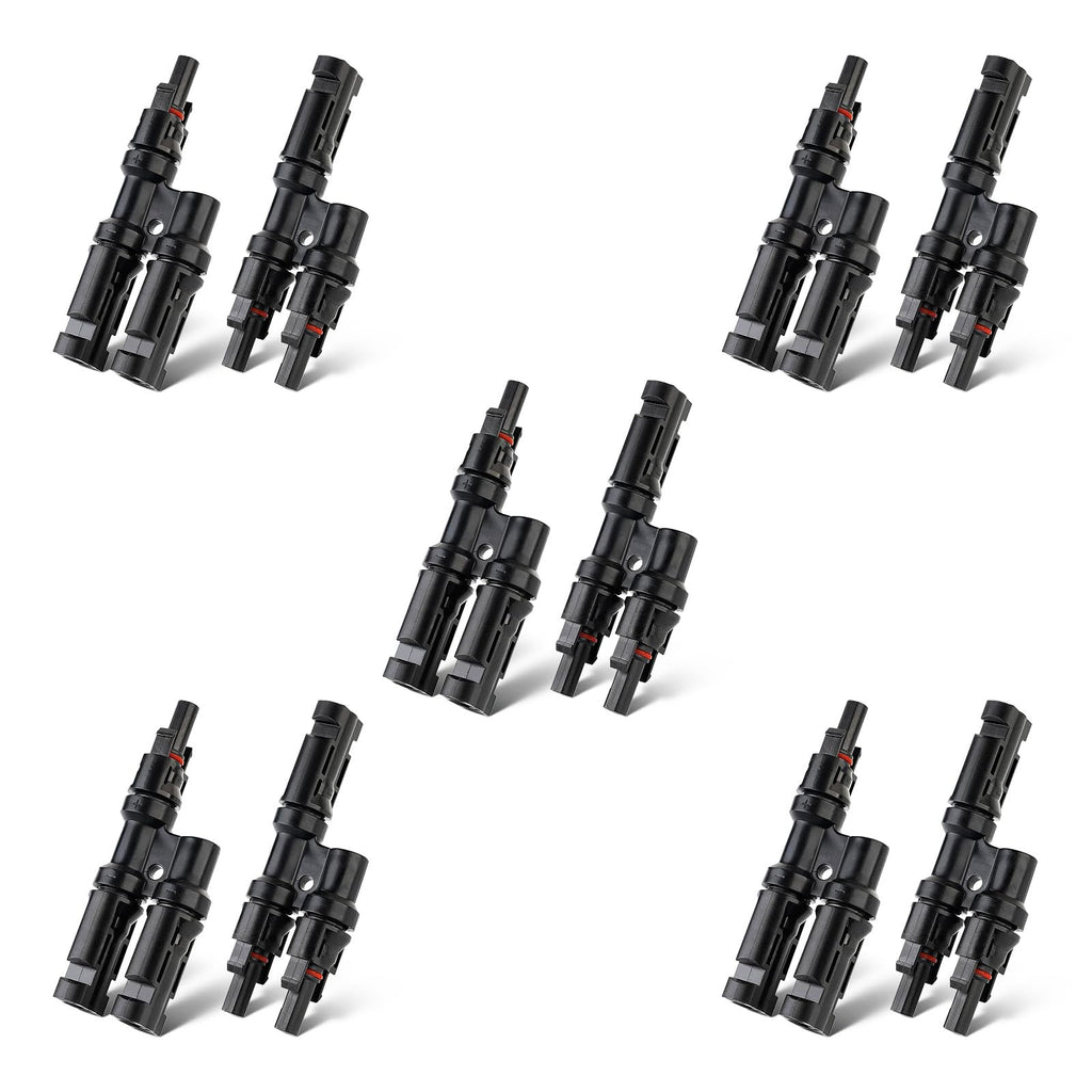 Solar Panel Connector 4 to 1 Solar Panel Splitter 4 Way 1000V Solar Panel Parallel Connectors Solar Adapter Cable Plug Pair for Solar System Solar Panel (4 to 1 1 Pair)