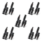 Solar Panel Connector 4 to 1 Solar Panel Splitter 4 Way 1000V Solar Panel Parallel Connectors Solar Adapter Cable Plug Pair for Solar System Solar Panel (4 to 1 1 Pair)