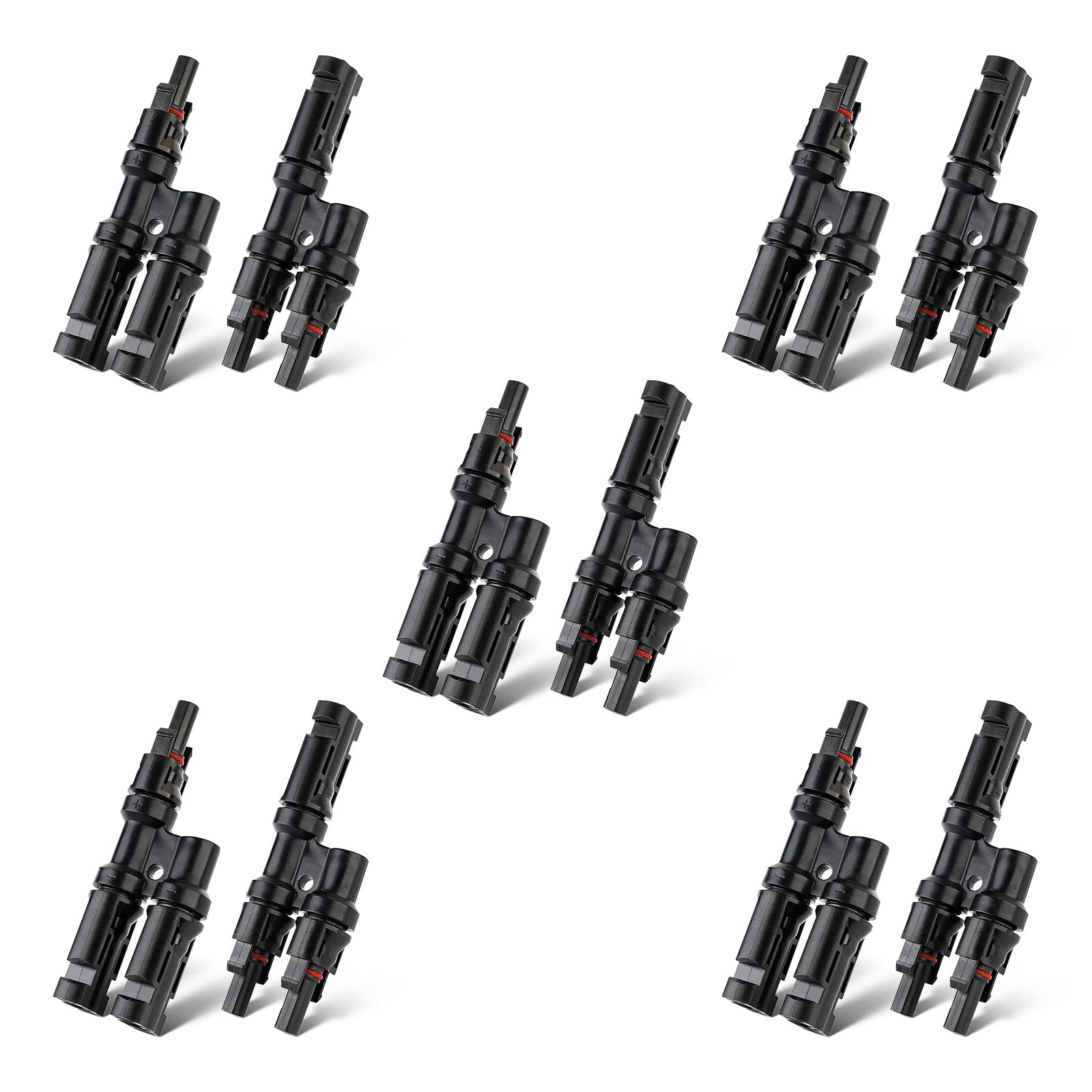 Solar Panel Connector 4 to 1 Solar Panel Splitter 4 Way 1000V Solar Panel Parallel Connectors Solar Adapter Cable Plug Pair for Solar System Solar Panel (4 to 1 1 Pair)