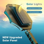 OKPRO Solar Lights Outdoor, 168LED 6500K Flood Light Dusk to Dawn, 8 Sides Solar Outdoor Lights with Motion Sensor, IP66 Waterproof Solar Street Lights Outdoor for Yard, Pools(4 Pack)