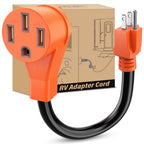 Nilight EV Adapter Cord 30 Amp to 50 Amp 4 Prong Pure Copper New Dryer Outlet to EV Plug Conversion Heavy Duty 10 Gauge Wire Nema 14-30P to 14-50R 30M/50F for Level 2 EVs Using