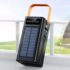 Solar Portable Charger, 120w Power Bank, Fast Charge with Built‑in Cables, Survival Gear with Led Light, Outdoor Accessory, High Capacity 50000mah Device for Camping Fishing Backpacking Road Trip