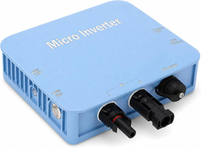 500W Micro Inverter Grid Tie, Solar Grid Tie Inverter with MPPT, IP65 Weatherproof Aluminum Alloy Micro Inverter for Home Power Station and School, Plug-in Solar Micro Inverter Hover Image
