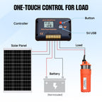 ECO-WORTHY Solar Well Pump Kit - 100W Solar Panel with 12V Deep Well Water Pump for Off-grid Living or Irrigation, Farm & Ranch-DELIVERY IN 2 PARCELS One