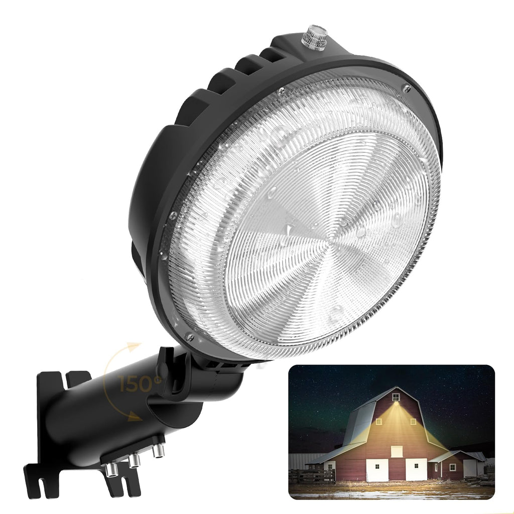 LED Barn Light, 150W 20000LM Yard Area Lights Dusk to Dawn Outdoor Lighting with Upgraded Photocell 6500K Adjustable Angle Daylight IP66 Waterproof Street Lights for Security/Farmhouse/Garage