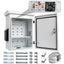 Outdoor Electrical Box with Thermostat and Fan, Cold-Rolled Steel Plate, Aluminum Alloy Back Beam, One-Piece Ventilation Design, IP65 Waterproof, Wall/Pole Mounted. (17.8" x 14" x 7.9")