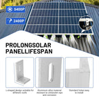 10Pcs L Foot Solar Mount, Aluminum Alloy Photovoltaic Panel Mounting Bracket, Photovoltaic Mount, Waterproof Solar Panel Bracket for Roof PV System