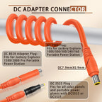 COMeap Solar Panel Adapter for Jackery, 6FT/1.8M Compatible with MC-4 to DC 8mm Extension Cable with DC7909 to DC8020/DC5525 Connector for GZ Yeti Bluetti Solar Generator Power Station 12AWG - Orange