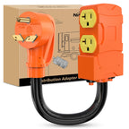 Nilight EV Adapter Cord 30 Amp to 50 Amp 4 Prong Pure Copper New Dryer Outlet to EV Plug Conversion Heavy Duty 10 Gauge Wire Nema 14-30P to 14-50R 30M/50F for Level 2 EVs Using