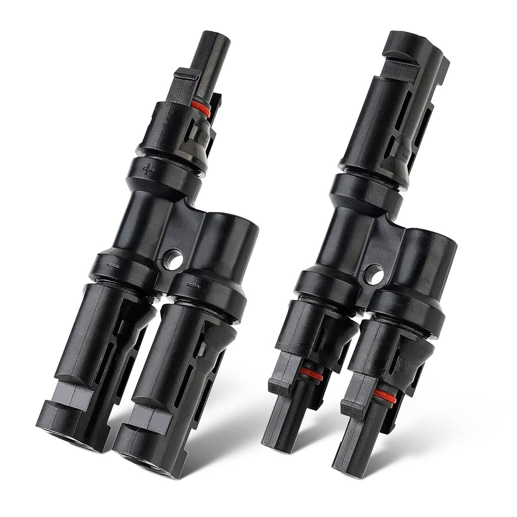 Solar Panel Connector 4 to 1 Solar Panel Splitter 4 Way 1000V Solar Panel Parallel Connectors Solar Adapter Cable Plug Pair for Solar System Solar Panel (4 to 1 1 Pair)