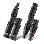 Solar Panel Connector 4 to 1 Solar Panel Splitter 4 Way 1000V Solar Panel Parallel Connectors Solar Adapter Cable Plug Pair for Solar System Solar Panel (4 to 1 1 Pair)