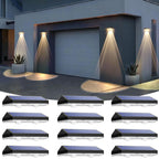 Solar Fence Lights Outdoor - 2700/4000/6000K 3 Mode, 8 Pack Solar Fence Lights Outdoor Waterproof LED, Fence Light Solar Powered for Outside, Backyard, Railing, Step, Patio,Wall and Home Improvement