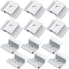 12 Pack Solar Panel Mid Clamps 1.06 Inch Solar Panel Bracket Aluminium Mounting Accessories Aluminum Solar Mid Clamp for Solar Panel Mounting Solar Panel Mid Clamp