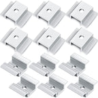 Zhengmy 100 Pack Solar Panel Mid Clamps 1.06 Inch Solar Panel Bracket Aluminium Mounting Accessories Aluminum Solar Mid Clamp for Solar Panel Mounting Solar Panel Mid Clamp
