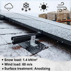Otoolling 12 Pack Solar Racking Aluminum L Bracket with Flashing for Solar Panel Mounting PV Module Roof Racking Kit for Asphalt Shingle Composition Roofs Waterproof with EPDM Gasket Hardware(12inch)