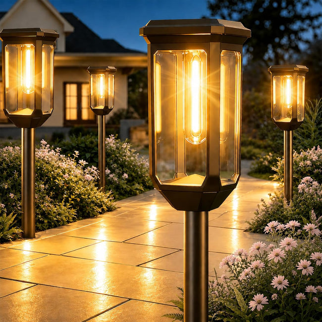 Tenmiro-Solar-Pathway-Lights-Outdoor-8-Pack-LED-Solar-Powered-Garden-Lights-Waterproof-IP65-Auto-On/Off-Outdoor-Light-for-Yard-Lawn-Patio-Path-Walkway-Driveway-Landscape-Lighting-Decor-3000K Hover Image