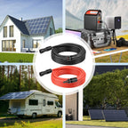 8 AWG Solar Extension Cable 50FT Black + 50FT Red, 8 Gauge Solar Panel Wire Male to Female Tinned Copper Wire for Solar Panel, Automotive, RV, Boat, Outdoors