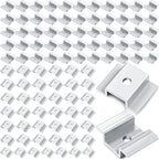 Zhengmy 100 Pack Solar Panel Mid Clamps 1.06 Inch Solar Panel Bracket Aluminium Mounting Accessories Aluminum Solar Mid Clamp for Solar Panel Mounting Solar Panel Mid Clamp