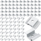 Zhengmy 100 Pack Solar Panel Mid Clamps 1.06 Inch Solar Panel Bracket Aluminium Mounting Accessories Aluminum Solar Mid Clamp for Solar Panel Mounting Solar Panel Mid Clamp