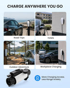 Tesla to J1772 EV Adapter for Road Trip & Destination Charging - IP55 Weatherproof, Secure Lock for Non-Tesla Vehicles - 80A (19.2kW Max)