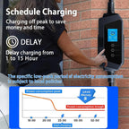 GB/T Portable EV Charger, 8-32amp Adjustable, 7kW Single Phase, 85-264V, Plug and Play, 5m(16.4ft)