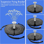 AISITIN 3.5W Solar Fountain Pump for Water Feature Outdoor DIY Solar Bird Bath Fountain with Multiple Nozzles, Solar Powered Water Fountain for Garden, Ponds, Fish Tank and Aquarium