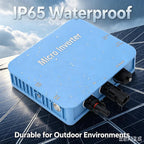 500W Micro Inverter Grid Tie, Solar Grid Tie Inverter with MPPT, IP65 Weatherproof Aluminum Alloy Micro Inverter for Home Power Station and School, Plug-in Solar Micro Inverter