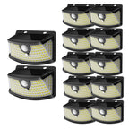 Aootek New Solar Motion Sensor Lights 120 LEDs with Lights Reflector,270° Wide Angle, IP65 Waterproof, Step Lights for Front Door, Yard, Garage, Deck (Black, Daylight White, 6-Pack)