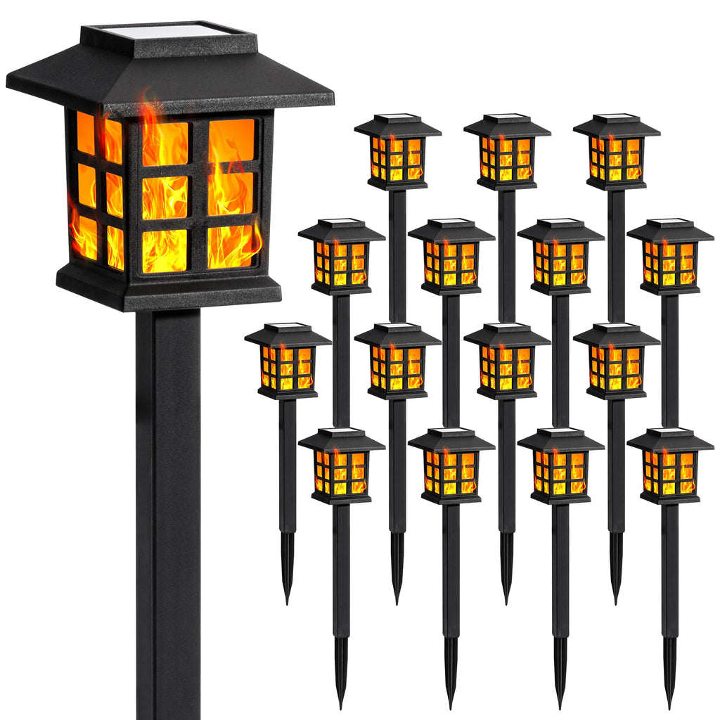 GIGALUMI Solar Outdoor Lights,12 Pack LED Solar Lights Outdoor Waterproof, Solar Walkway Lights Maintain 10 Hours of Lighting for Your Garden, Landscape, Path, Yard, Patio, Driveway