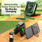 Ventilateur de camping à batterie solaire