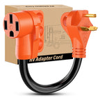 Nilight EV Adapter Cord 30 Amp to 50 Amp 4 Prong Pure Copper New Dryer Outlet to EV Plug Conversion Heavy Duty 10 Gauge Wire Nema 14-30P to 14-50R 30M/50F for Level 2 EVs Using