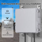 ANIMACYN Electrical Junction Box, Ventilated Design, Cable Grommets, Indoor/Outdoor Use with Mounting Panel & Hinged Cover. Waterproof IP 65. (Grey Cover, 13"x13"x5.1")
