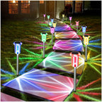 DenicMic Solar Lights Outdoor 10 Pack Waterproof 6000K Cold White LED Stainless Steel Stake Outside Lights for Yard Pathway Garden Driveway Walkway Landscape Path Lighting